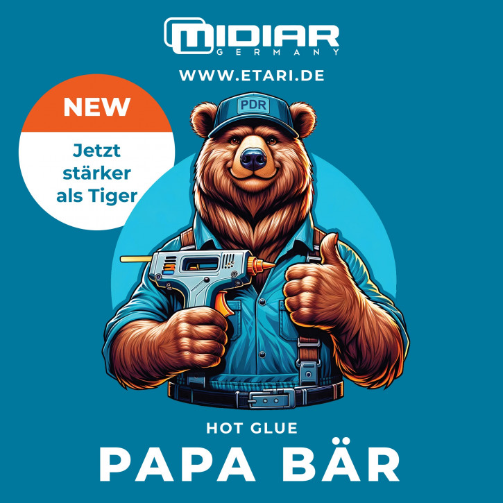 Papa Bär Schmelzkleber MIDIAR lackschonend, speziell für Hagelschadenreparatur, PDR Tools 3 KG
